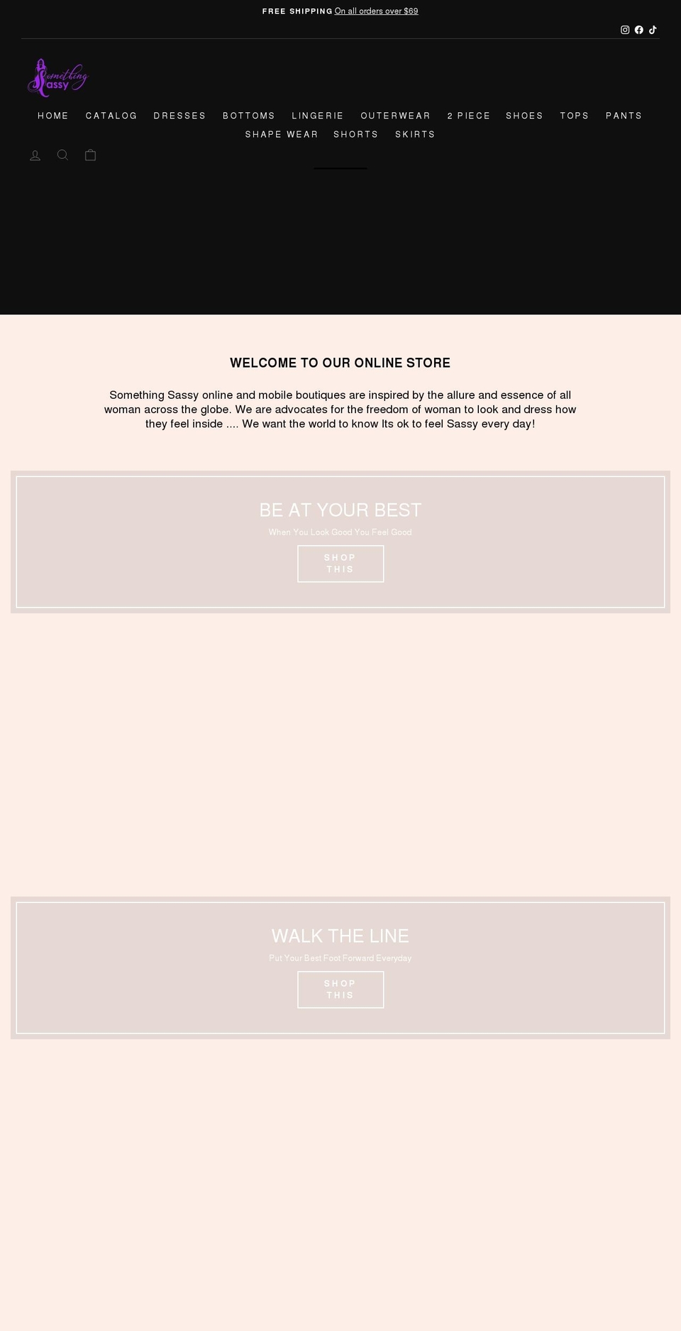 somethingsassyboutique.com shopify website screenshot