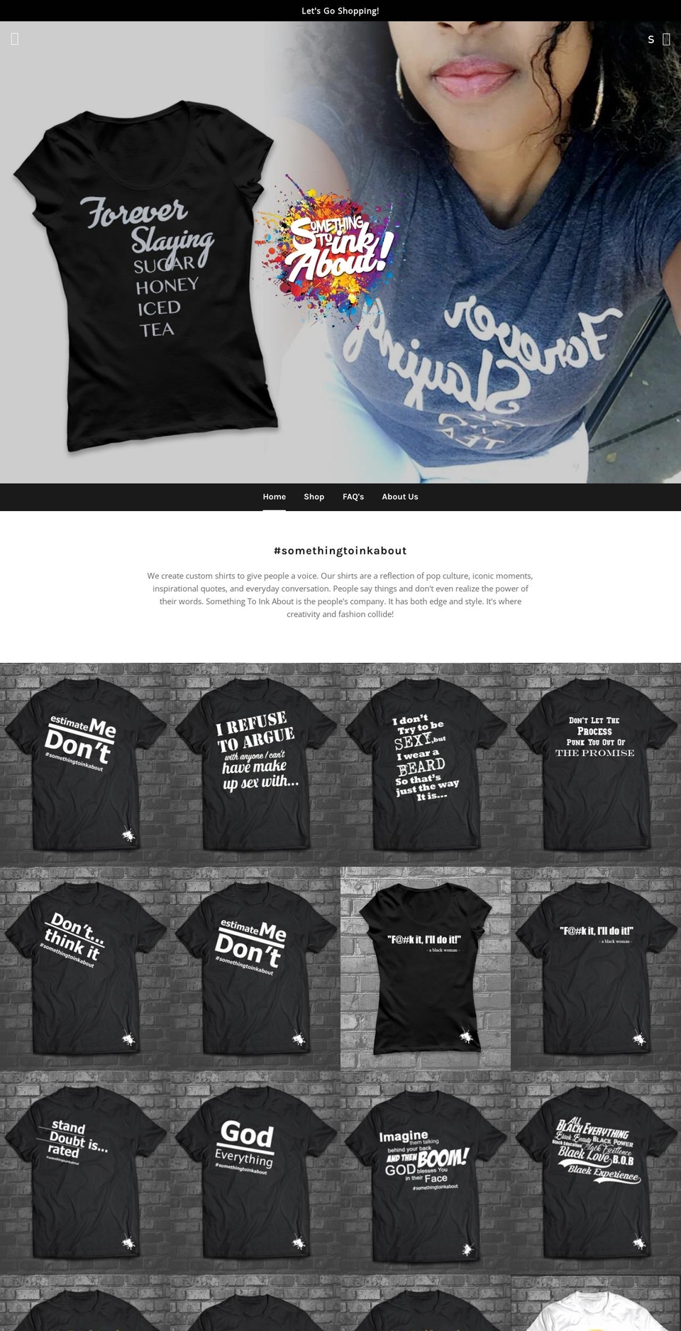 somethingtoinkabout.com shopify website screenshot