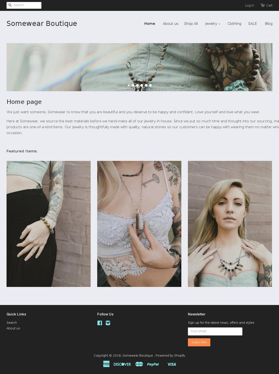 somewear-boutique.com — Shopify storefront screenshot
