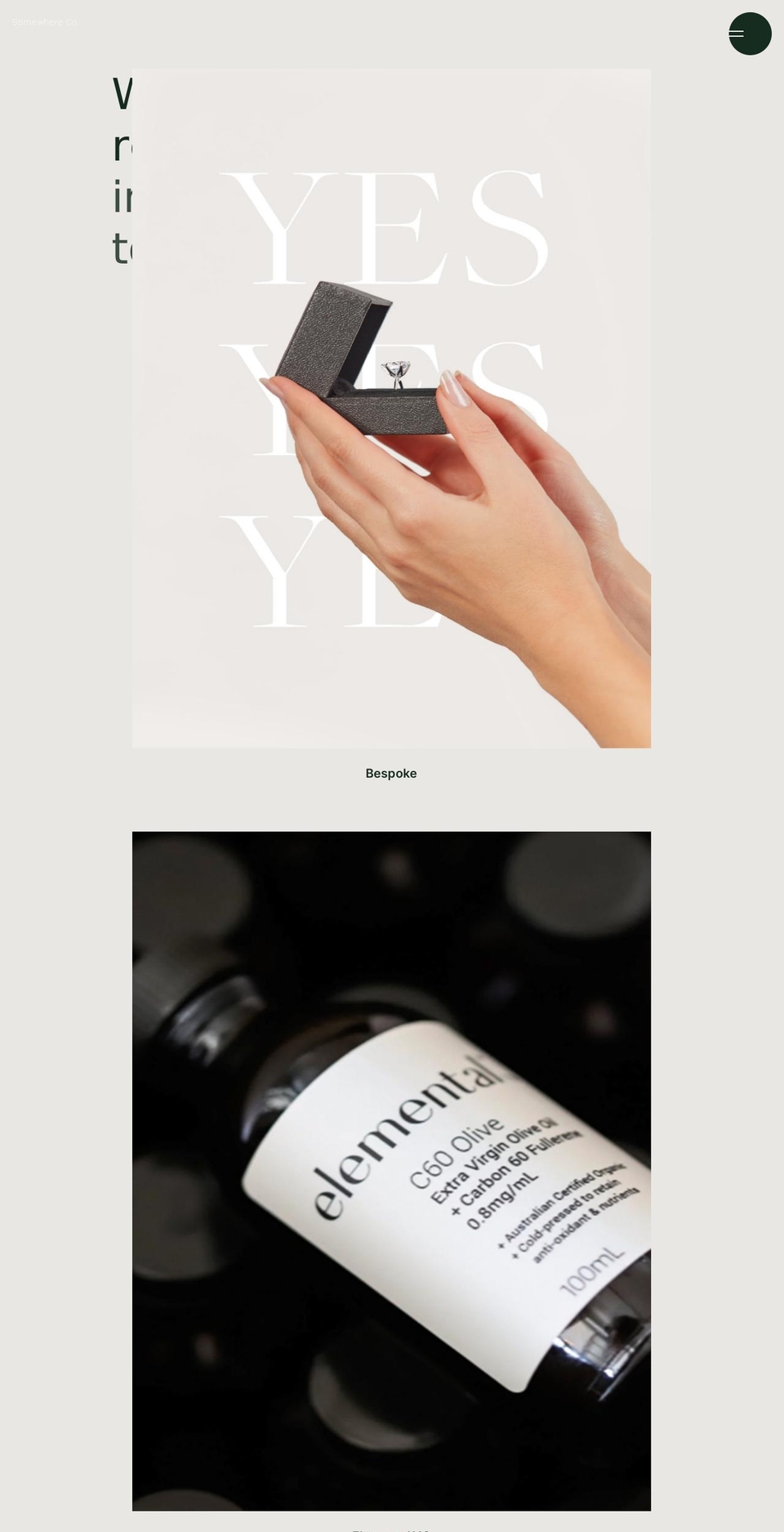 somewhereco.com shopify website screenshot