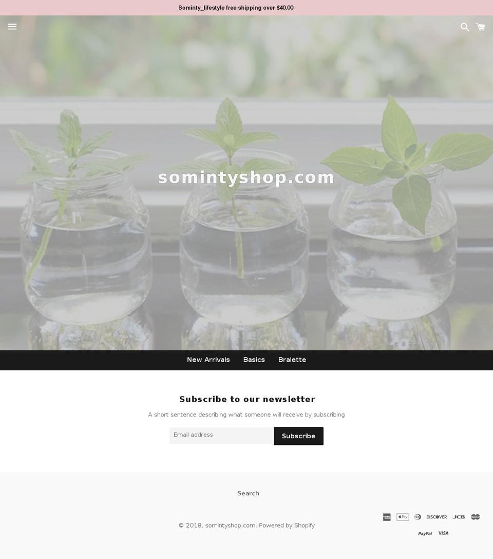 somintyshop.com — Shopify storefront screenshot