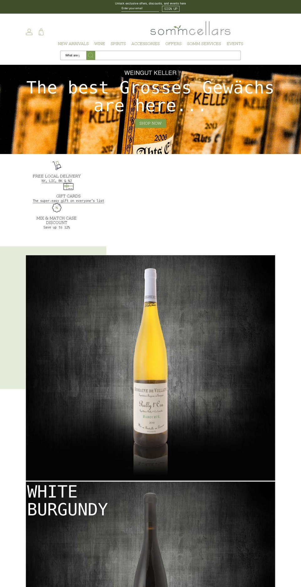 somm-cellars.myshopify.com shopify website screenshot