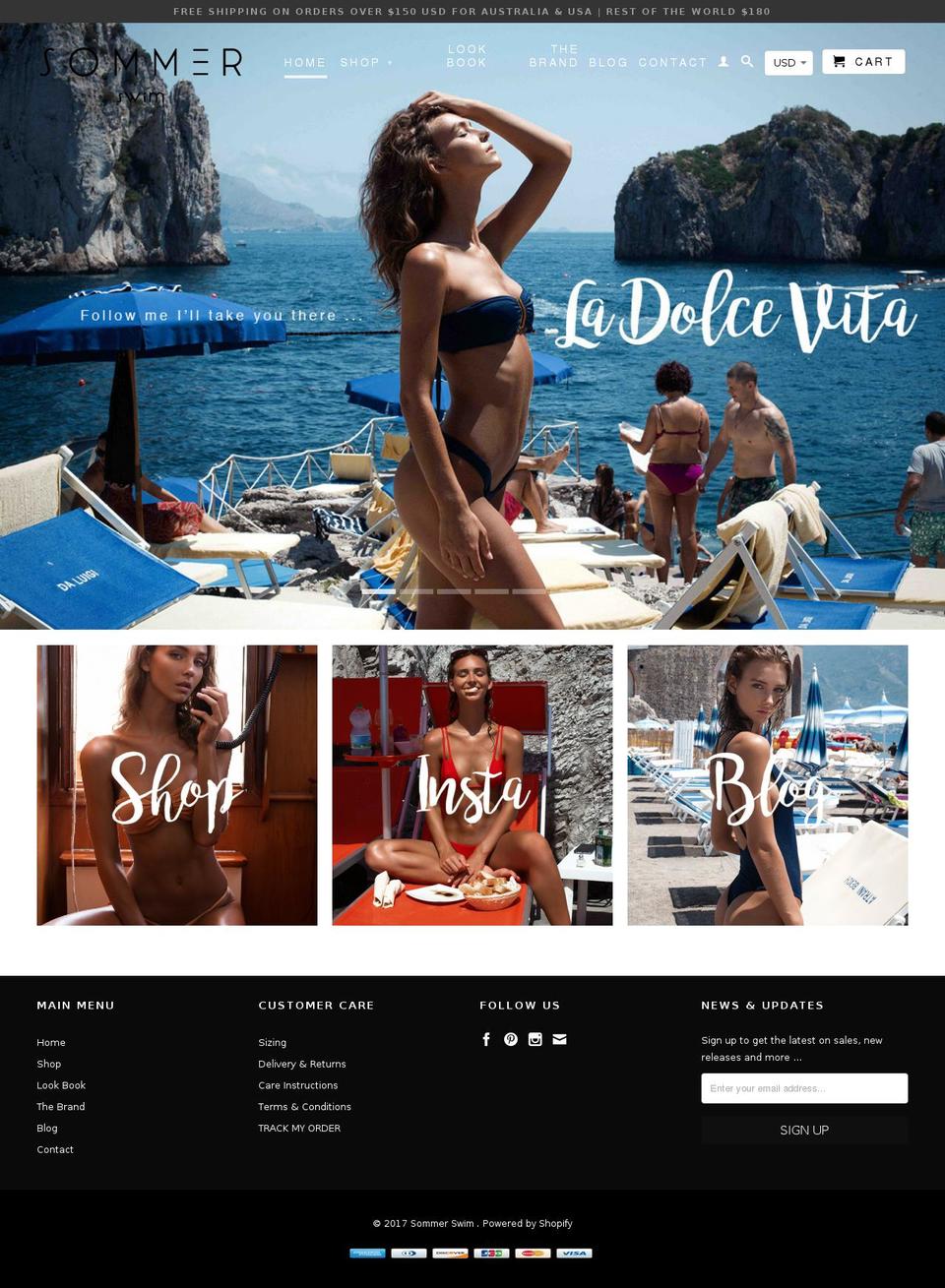 sommerswim.com shopify website screenshot