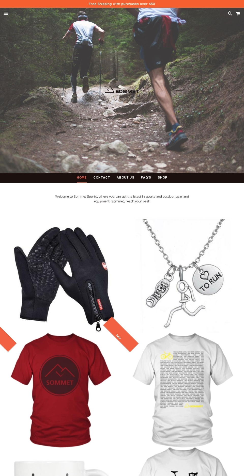 sommetathletic.com — Shopify storefront screenshot