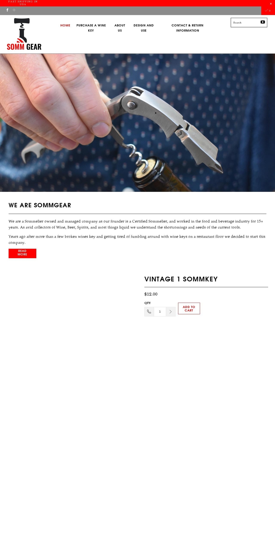 Design Slic Shopify theme site example sommgear.com