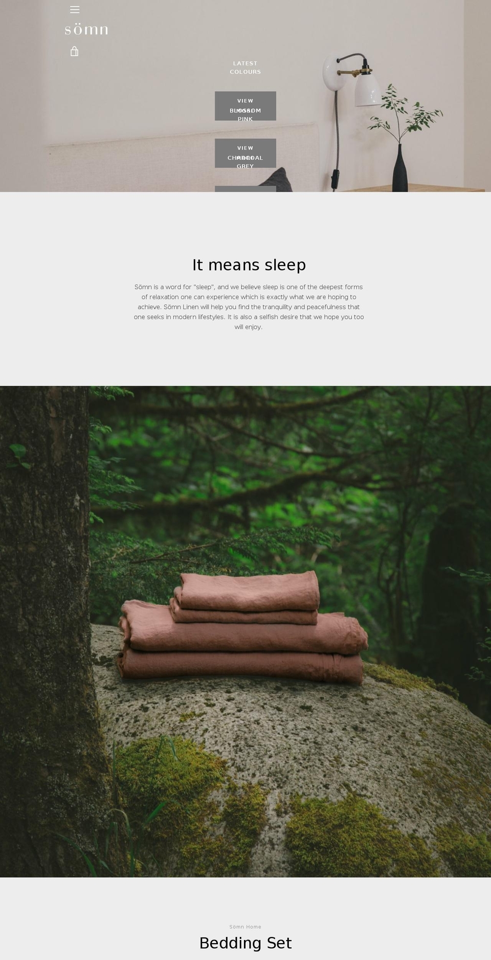 somnhome.com shopify website screenshot