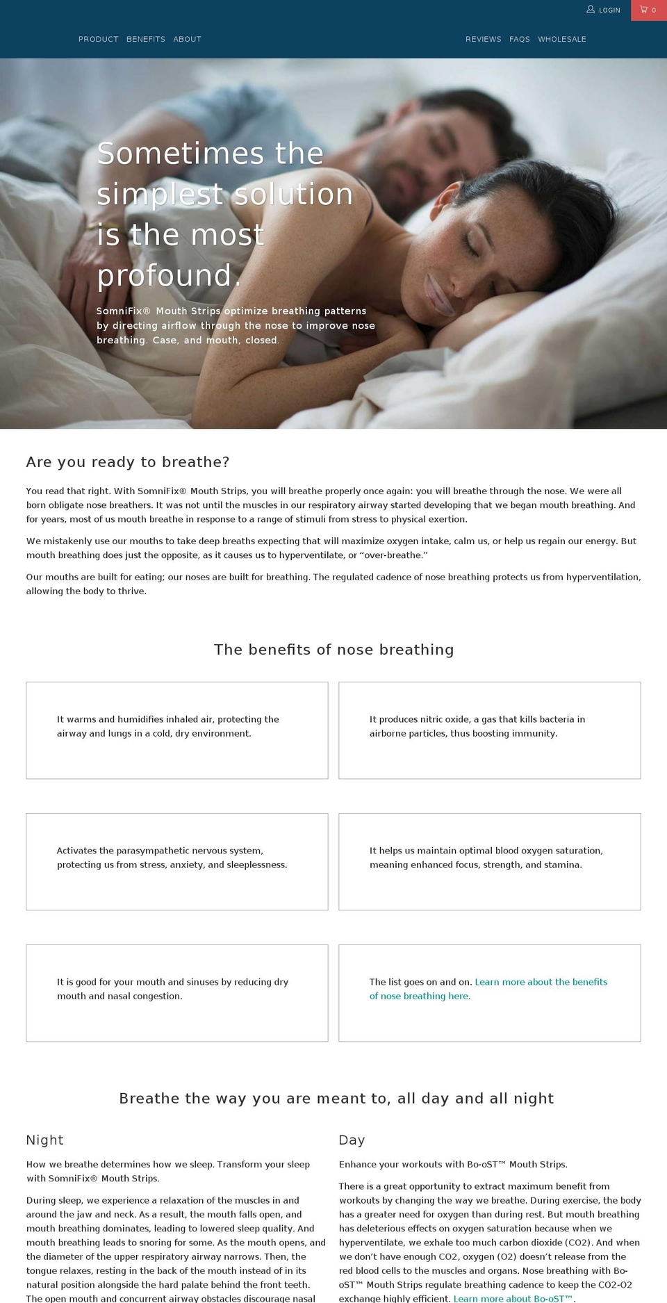 somnifix.com shopify website screenshot
