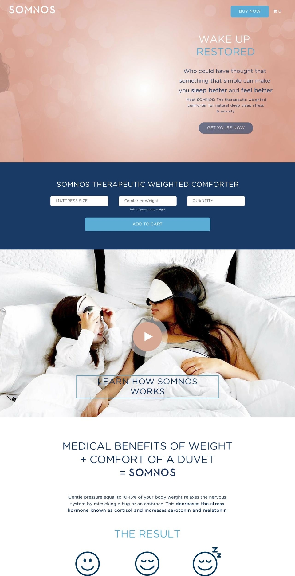 SOMNOS Shopify theme site example somnossleep.com