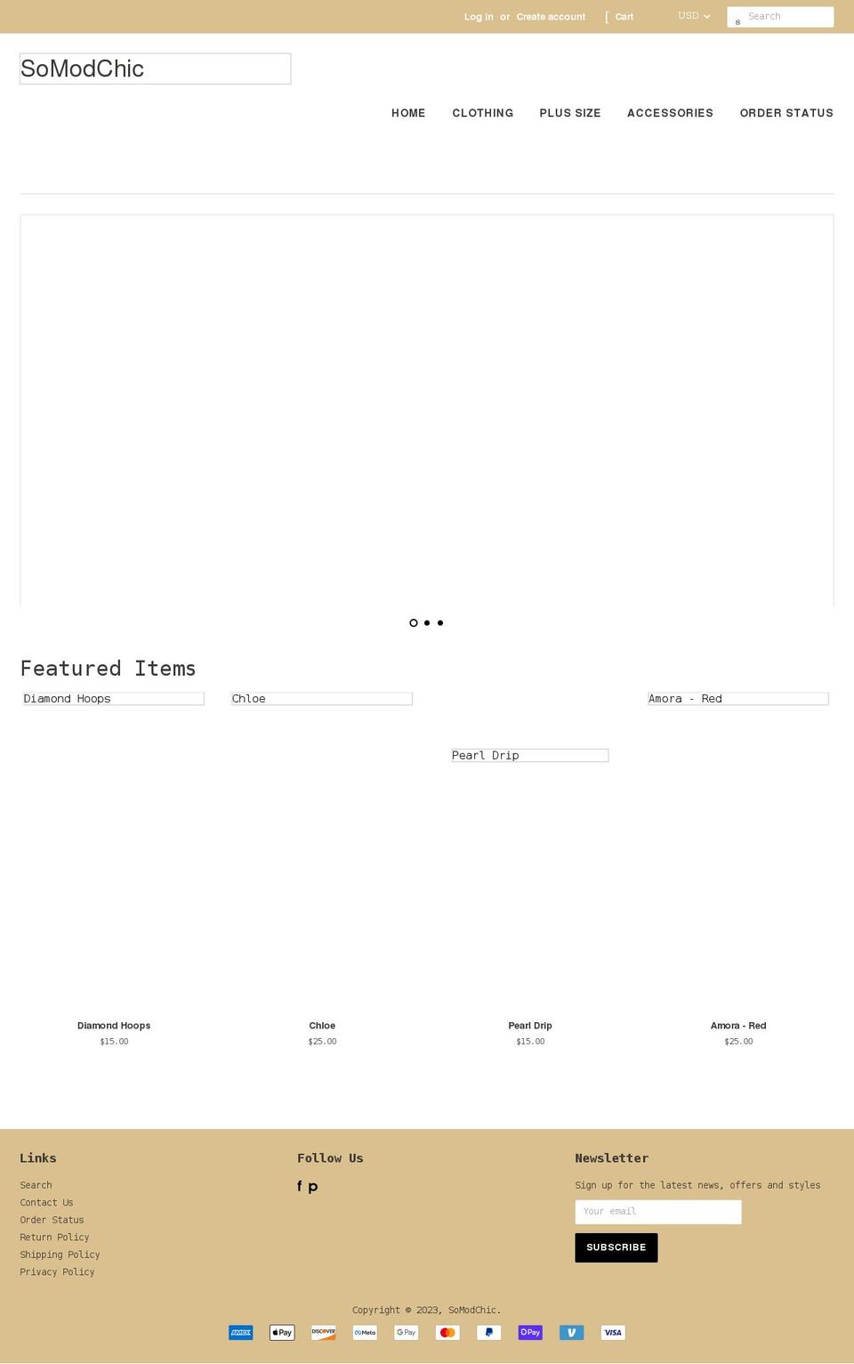 somodchic.com shopify website screenshot