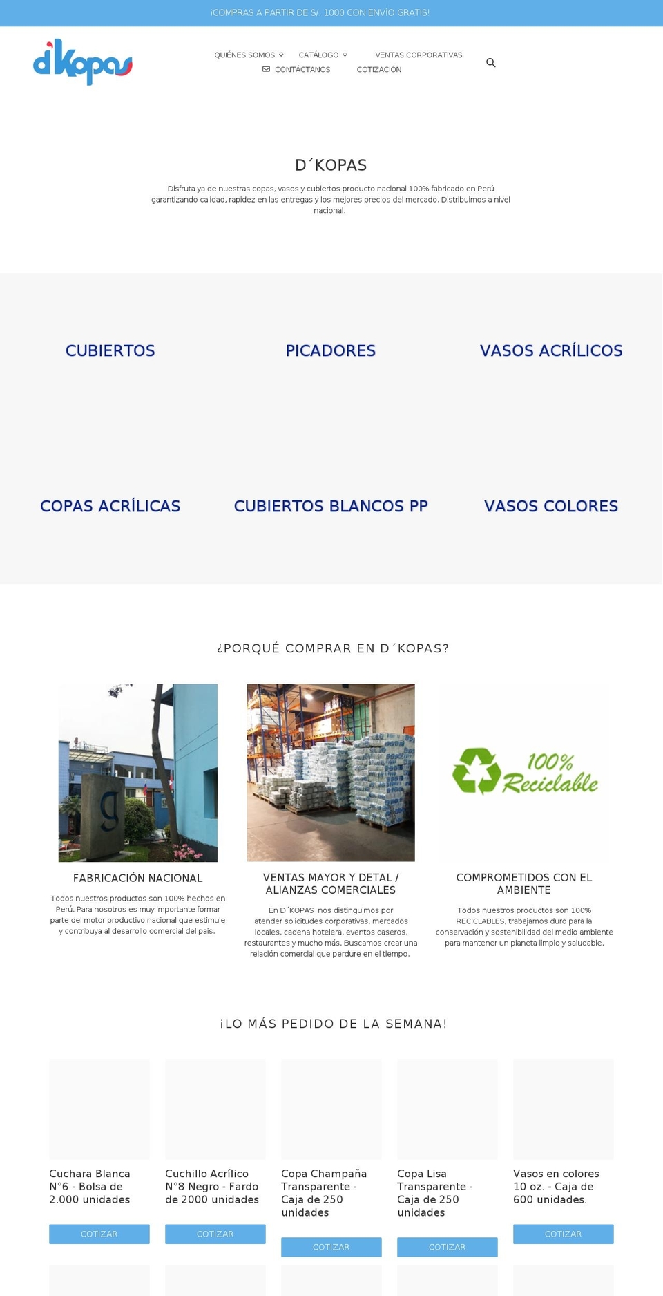 somosdkopas.com shopify website screenshot