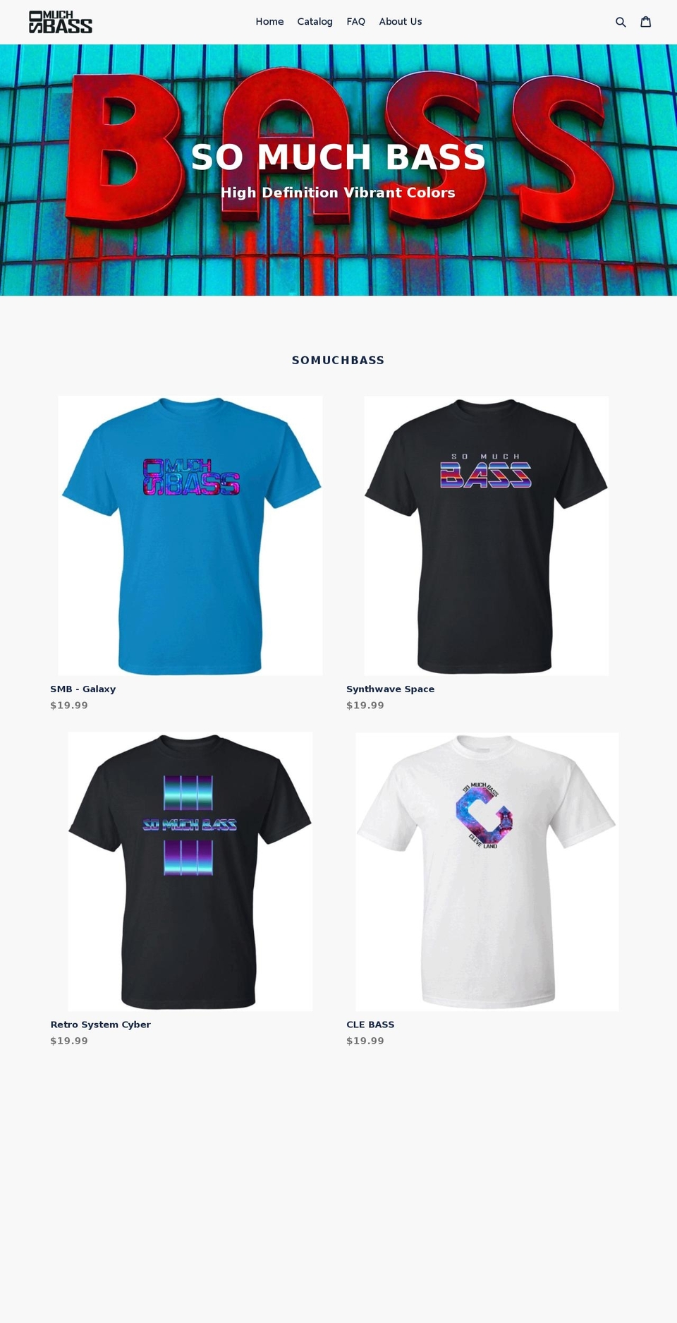 somuchbass.com — Shopify storefront screenshot
