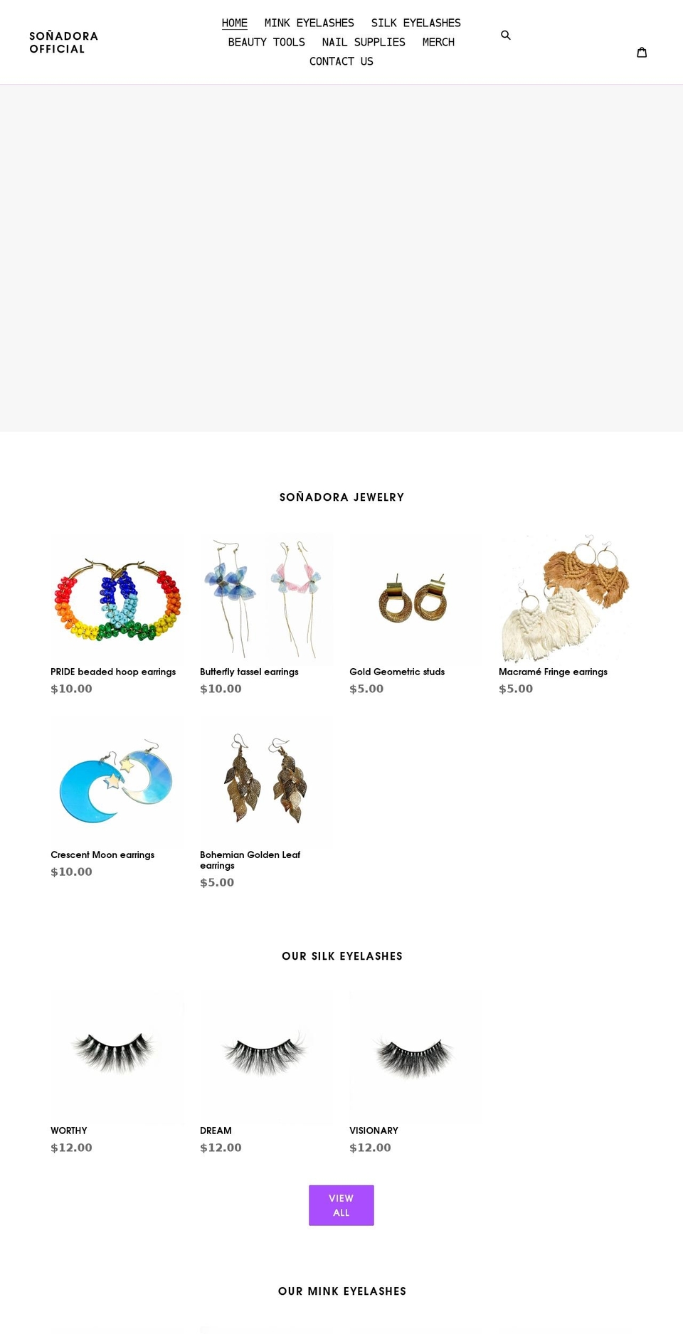sonadoraofficial.com shopify website screenshot