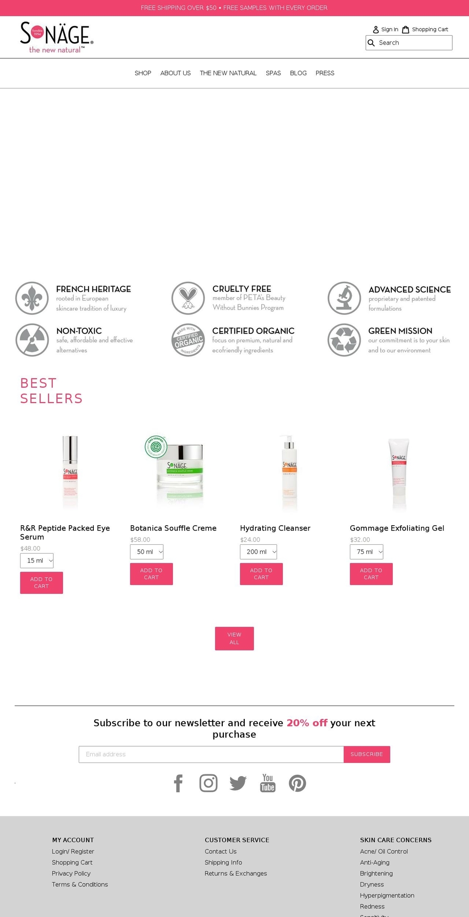 sonage.com shopify website screenshot