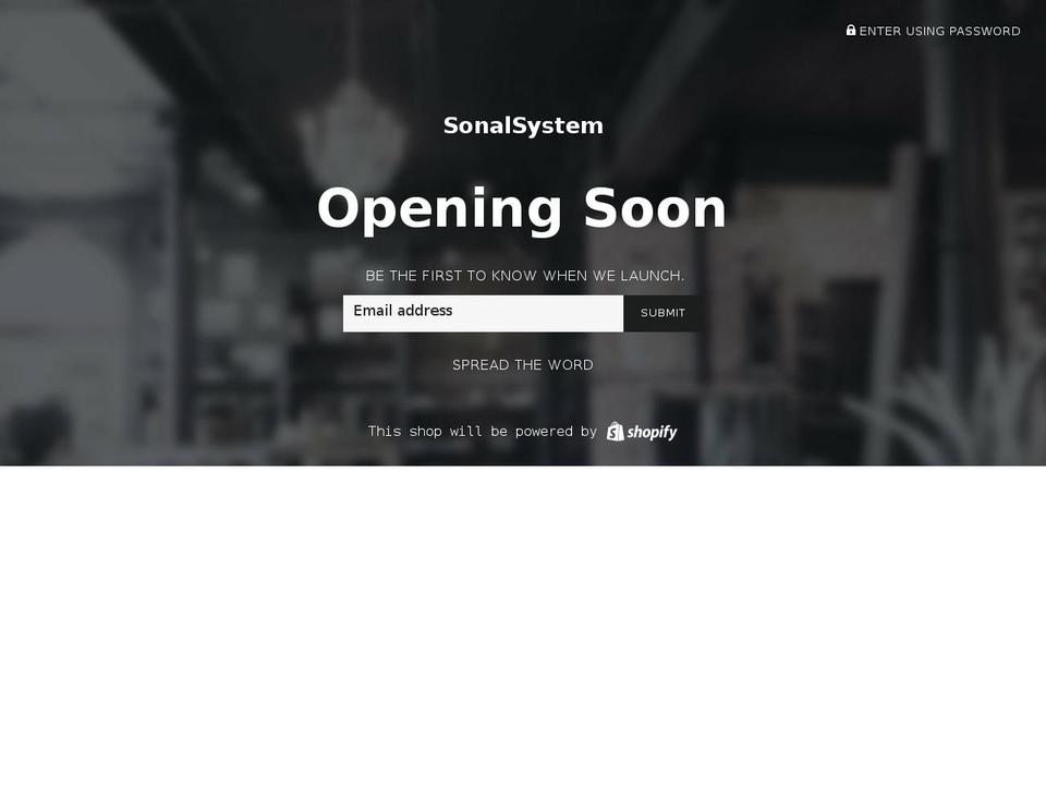 sonalsystem.com — Shopify storefront screenshot