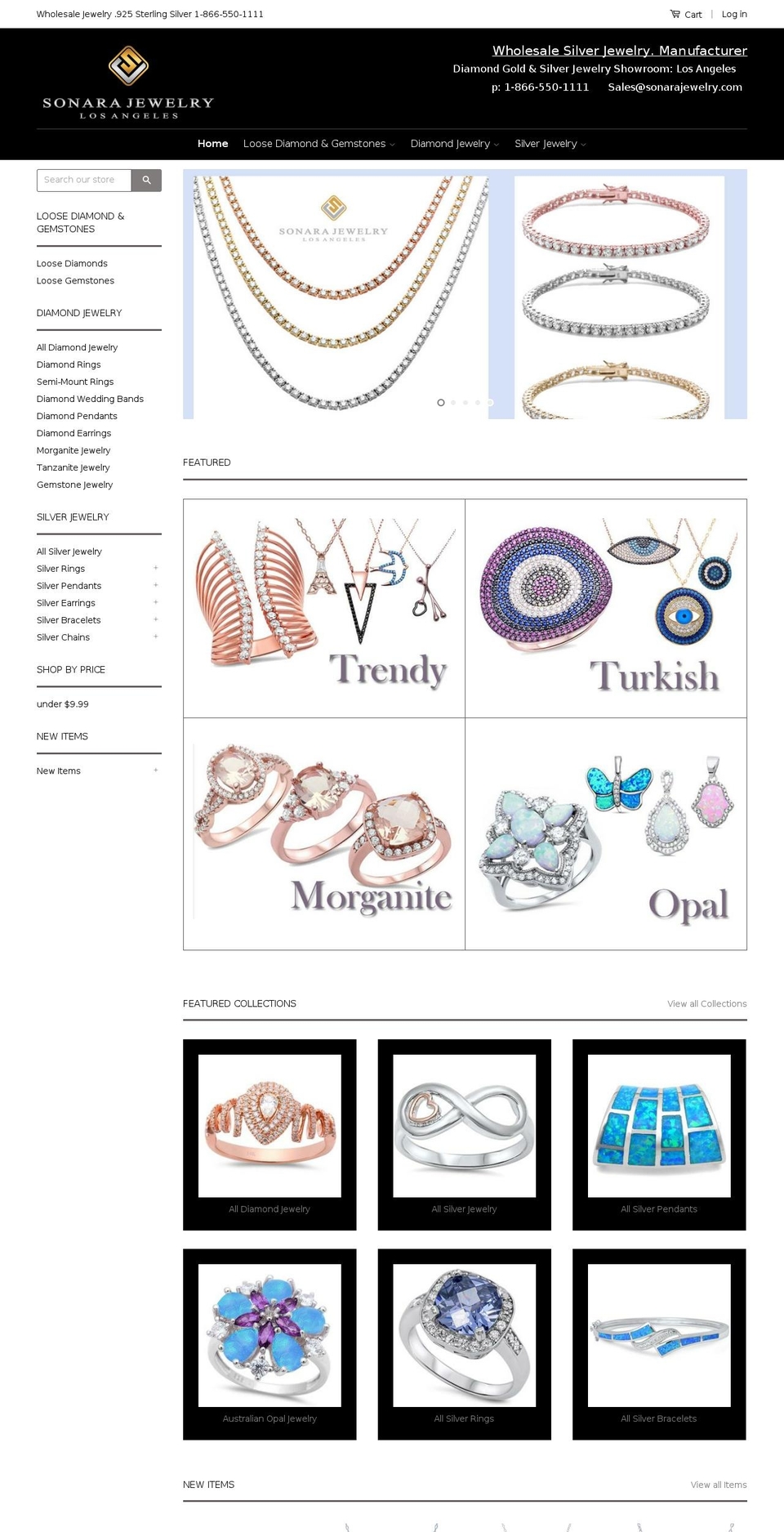 sonarajewelry.com shopify website screenshot