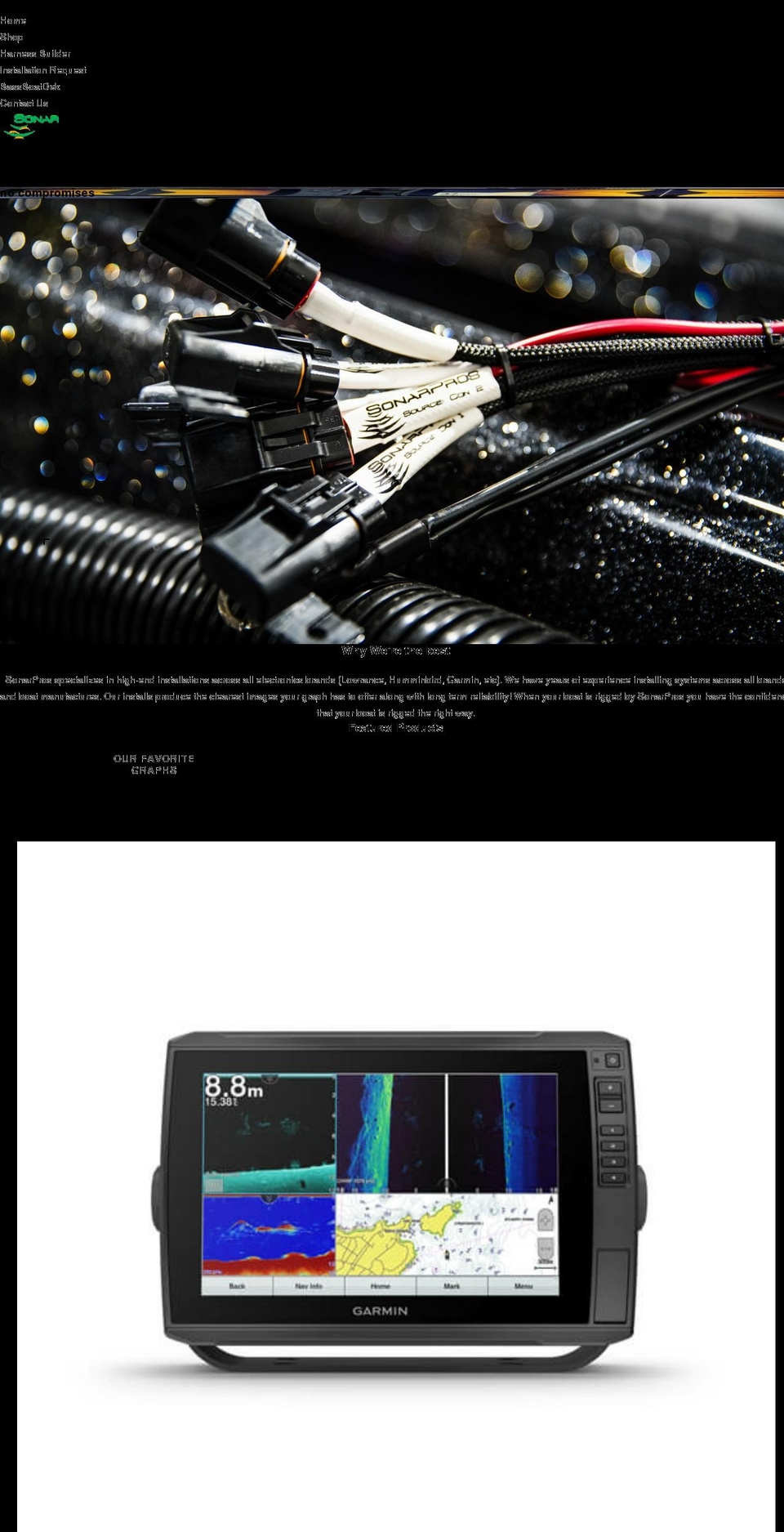 sonarproselectronics.com shopify website screenshot