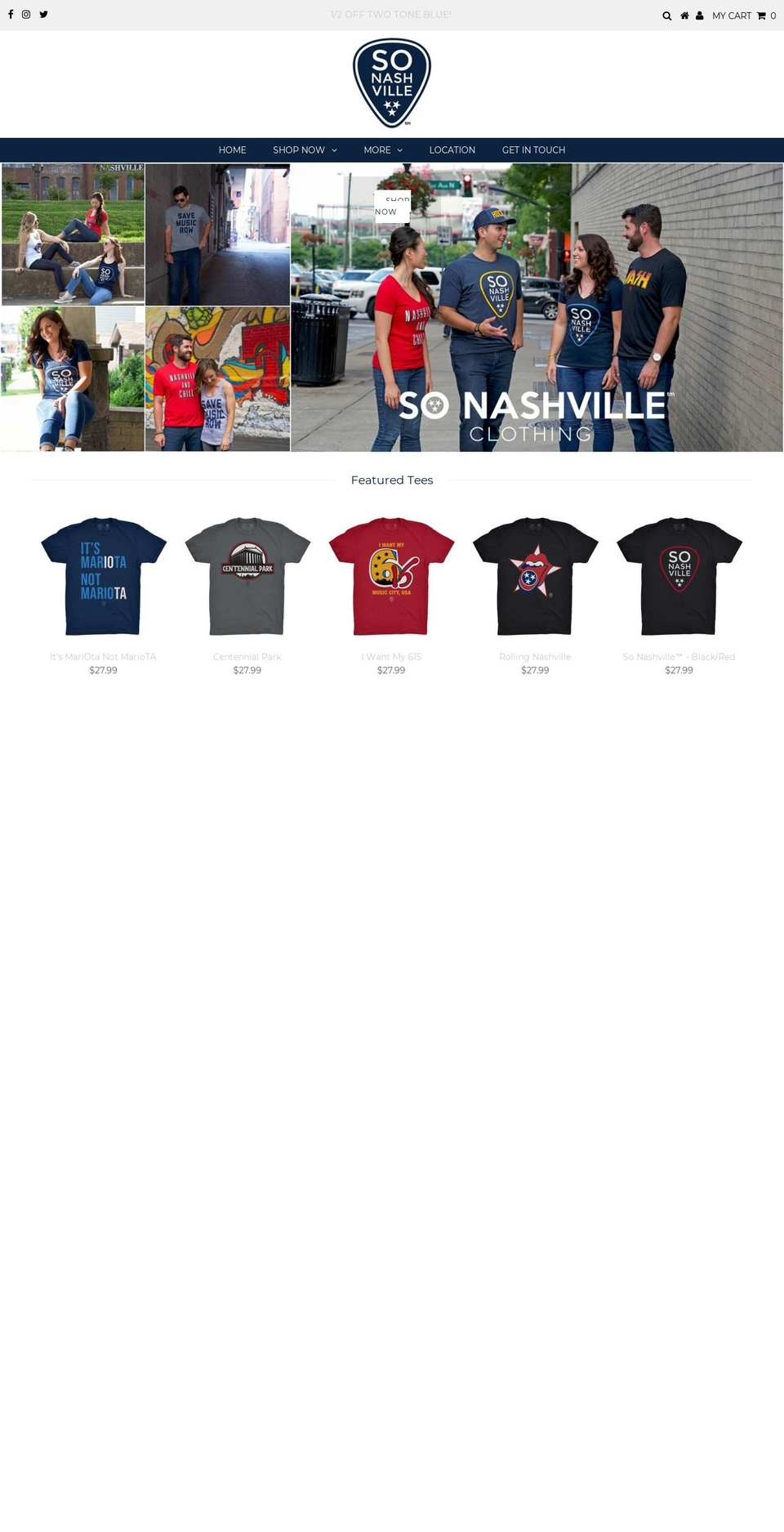 sonashville.com shopify website screenshot