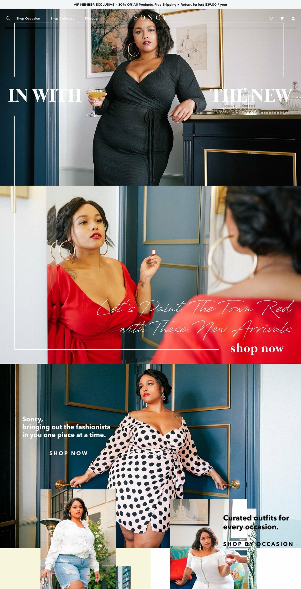 soncy.com — Shopify storefront screenshot