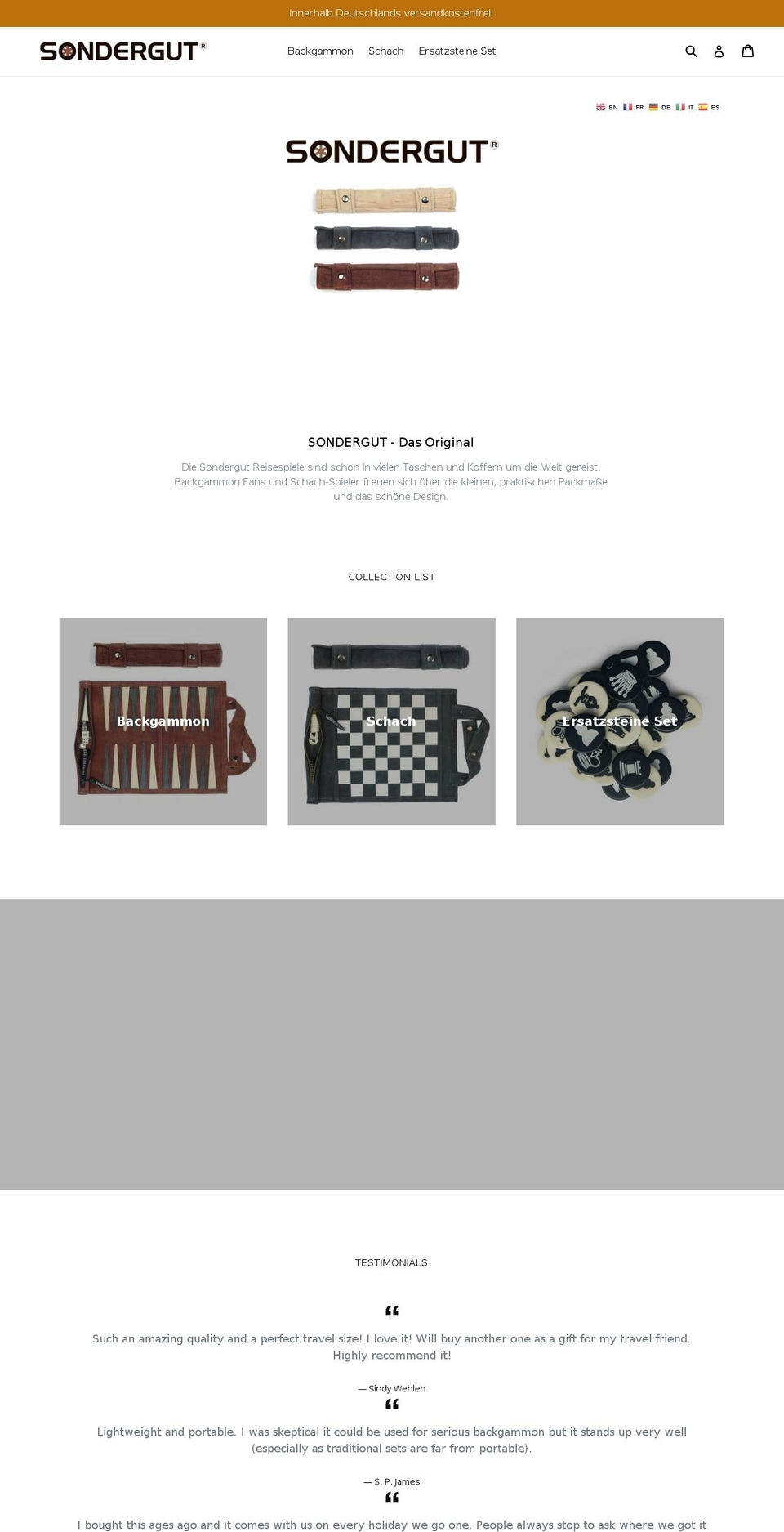 sondergut.de shopify website screenshot