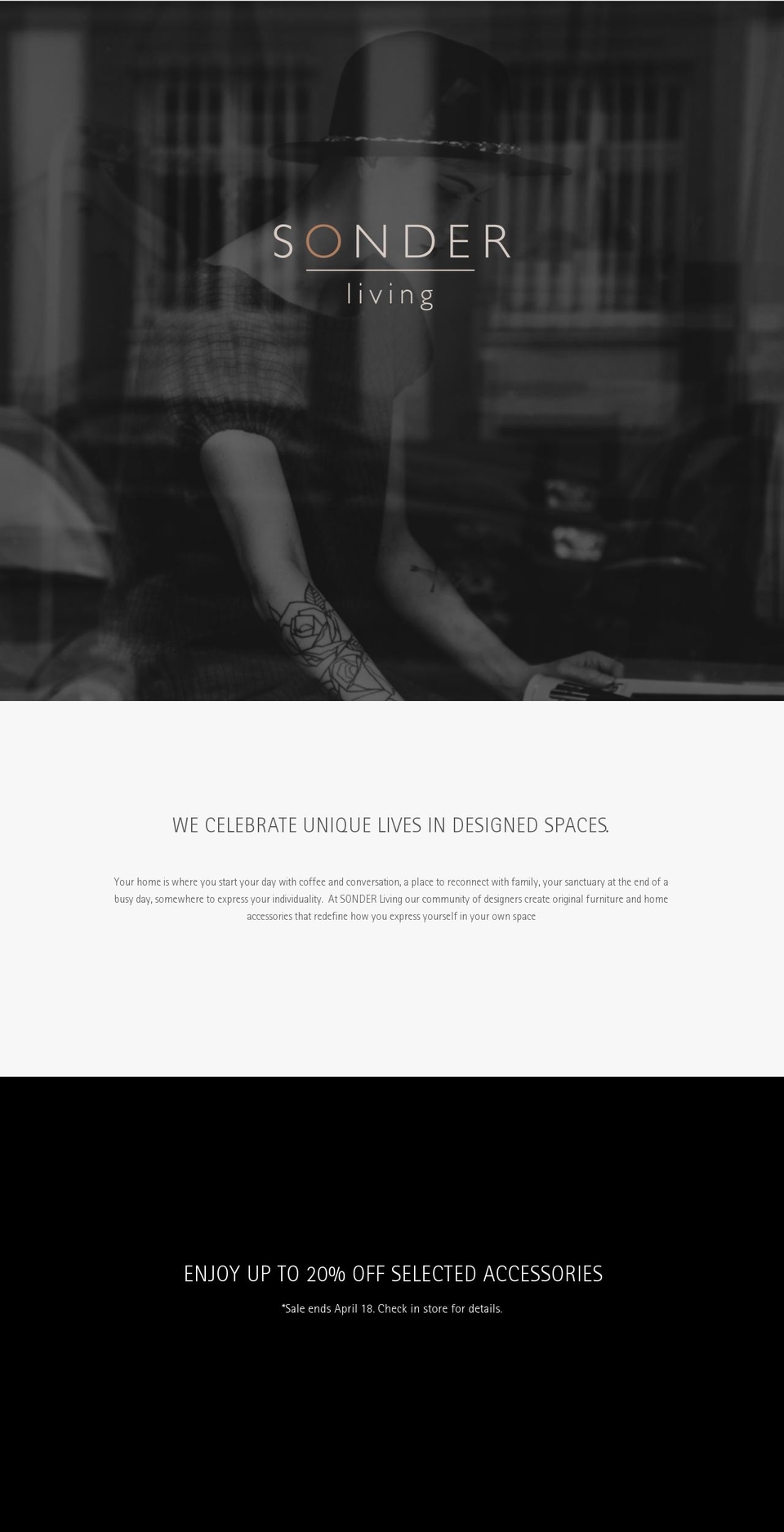 sonderliving.com shopify website screenshot