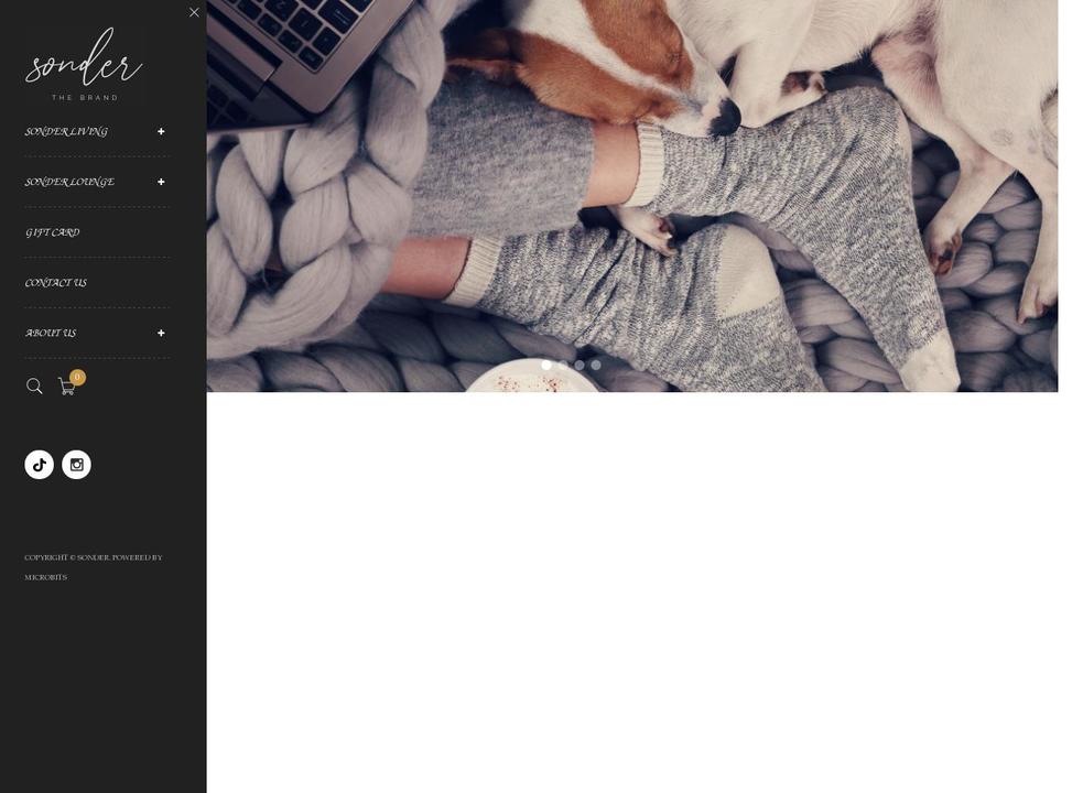 sonderthebrand.com shopify website screenshot