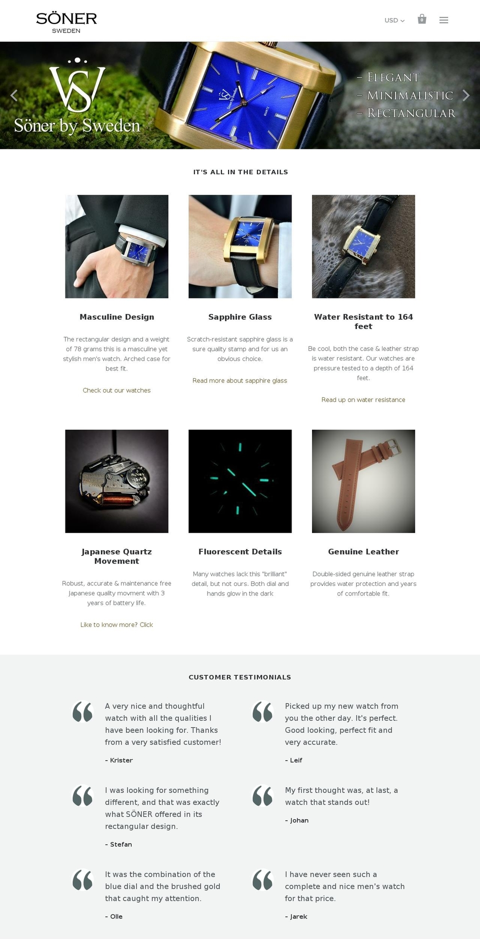 sonerbysweden.com shopify website screenshot