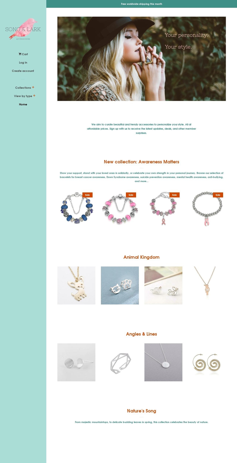 songandlark.com — Shopify storefront screenshot
