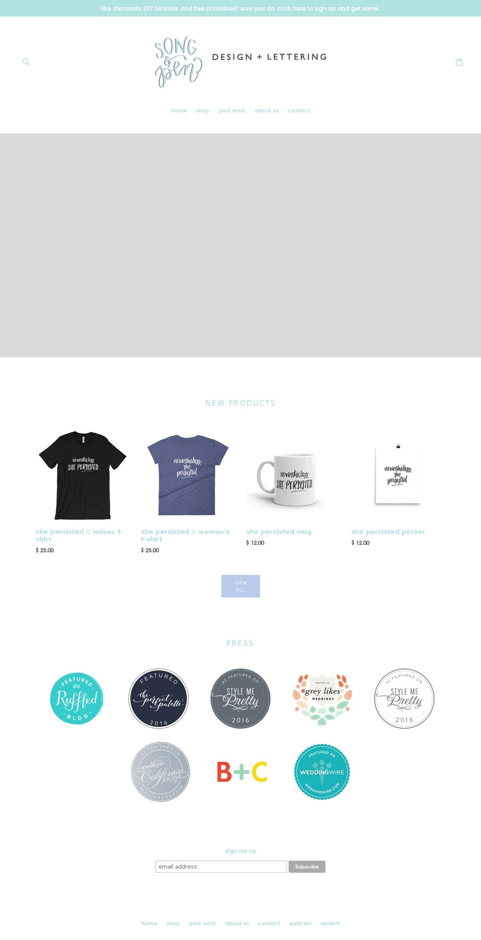 songandpen.com shopify website screenshot