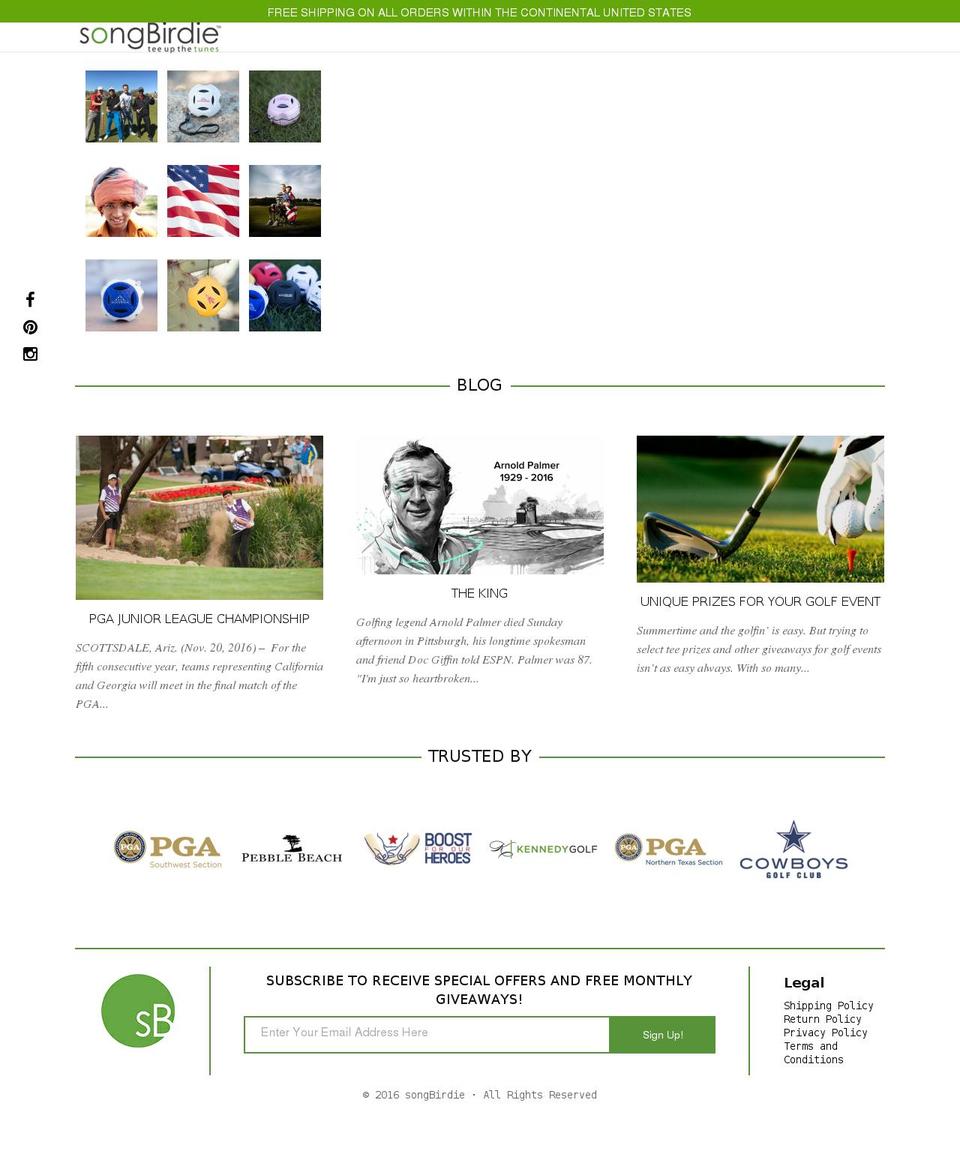 Copy of Jumpstart Shopify theme site example songbirdie.net