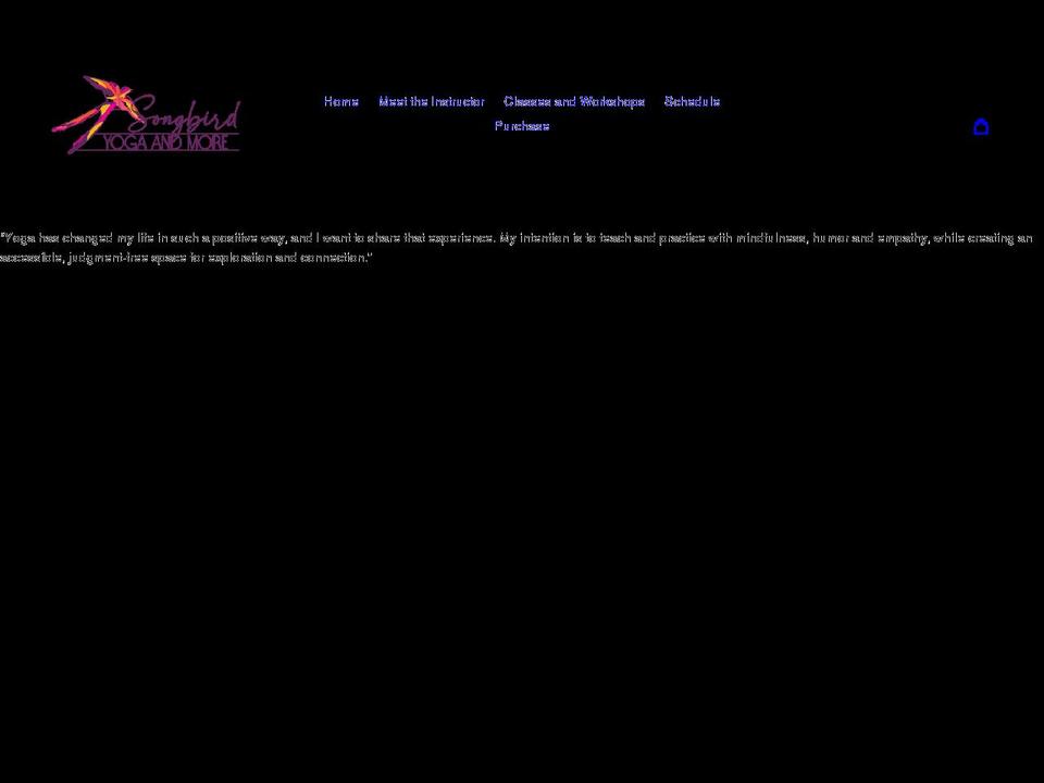 songbirdyogaok.com shopify website screenshot