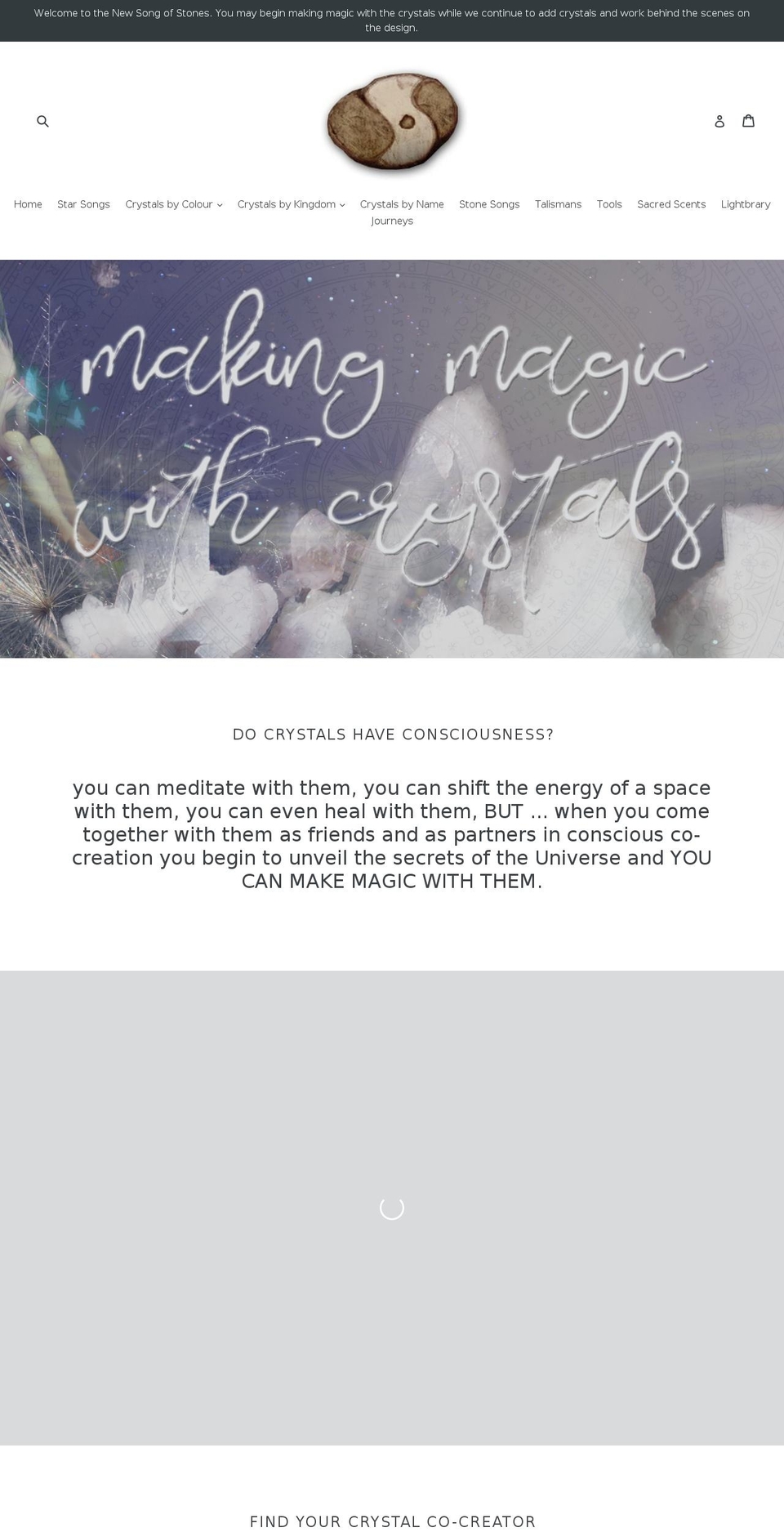 songofstones.com shopify website screenshot