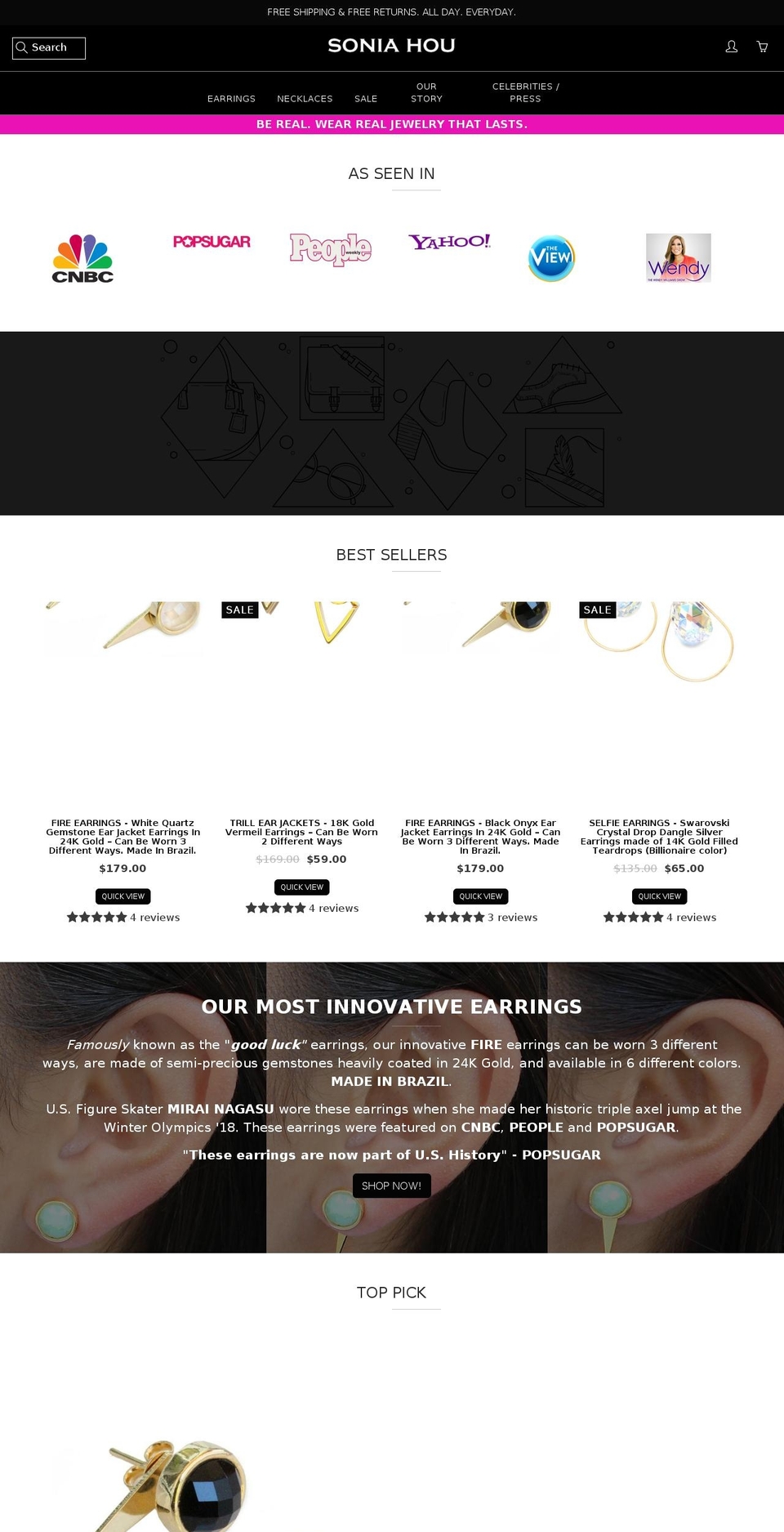 soniahou.com shopify website screenshot