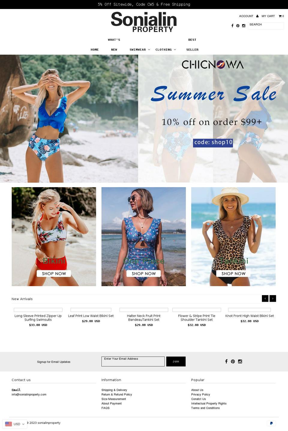 sonialinproperty.com shopify website screenshot