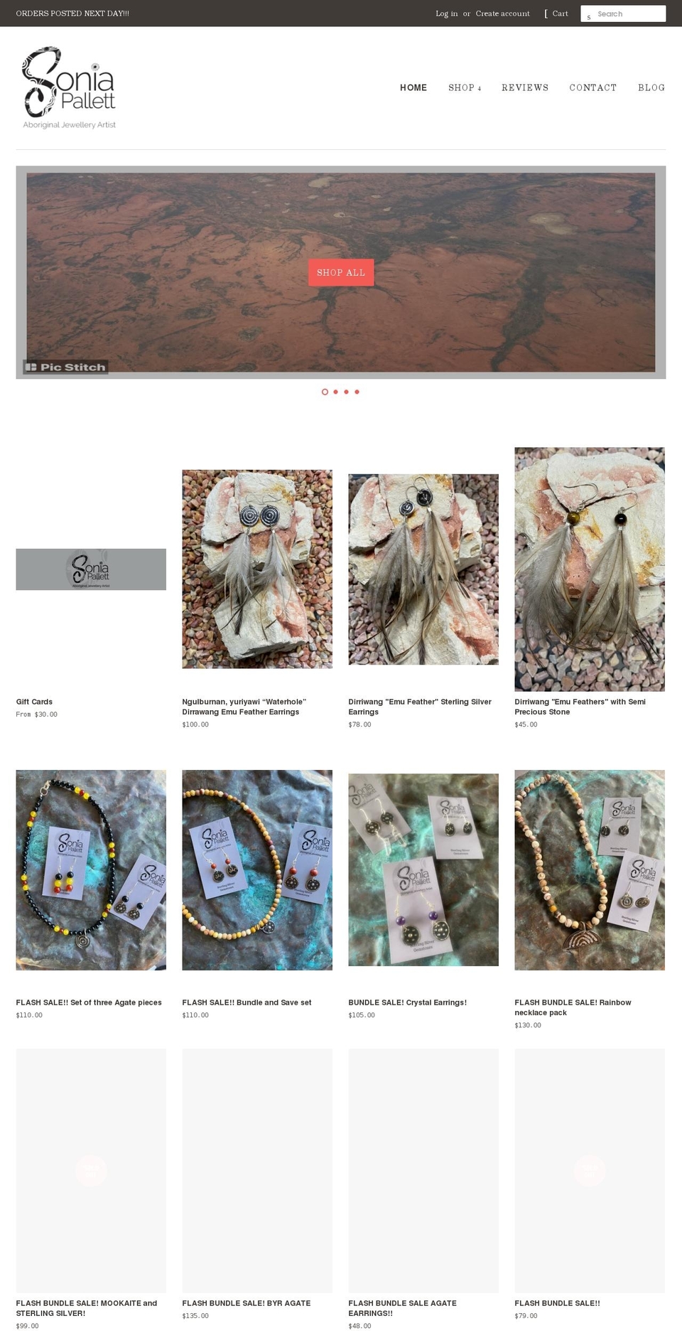 soniapallett.com.au shopify website screenshot