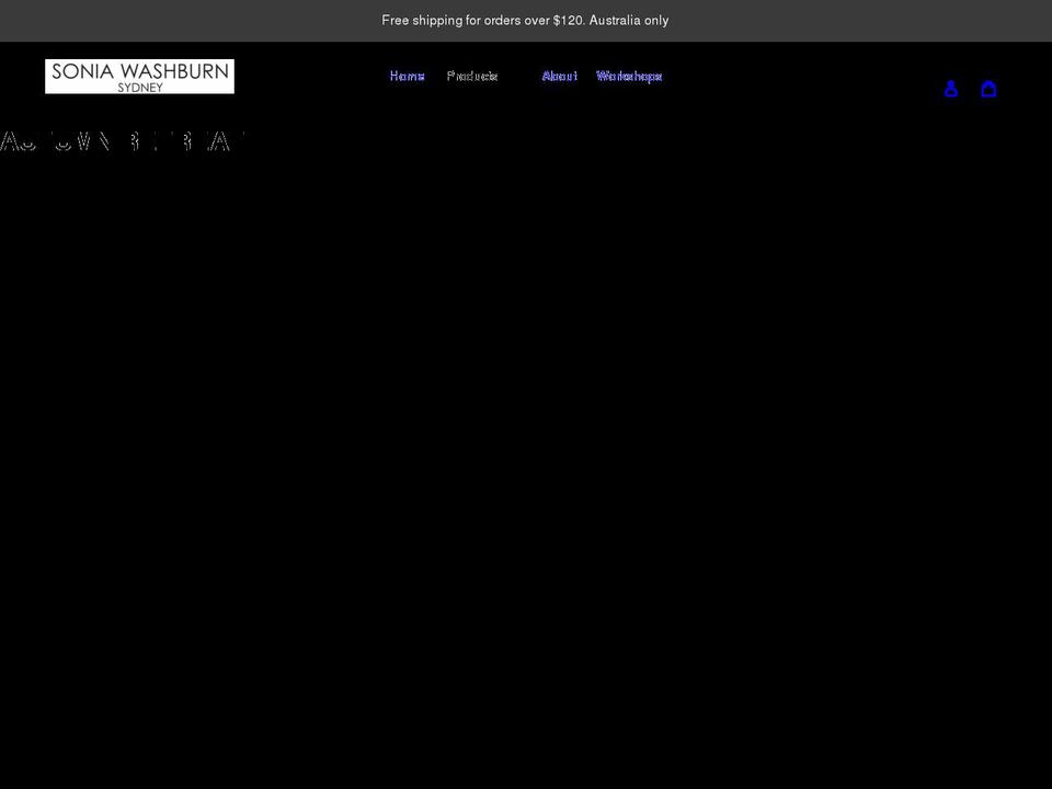 soniawashburn.com shopify website screenshot