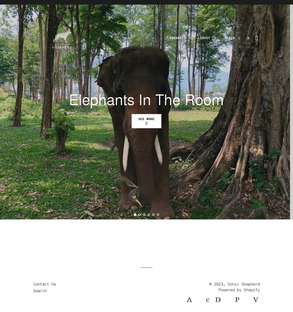 sonicshepherd.com — Shopify storefront screenshot