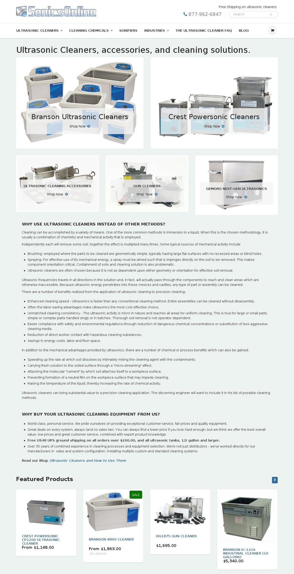 sonicsonline.com shopify website screenshot