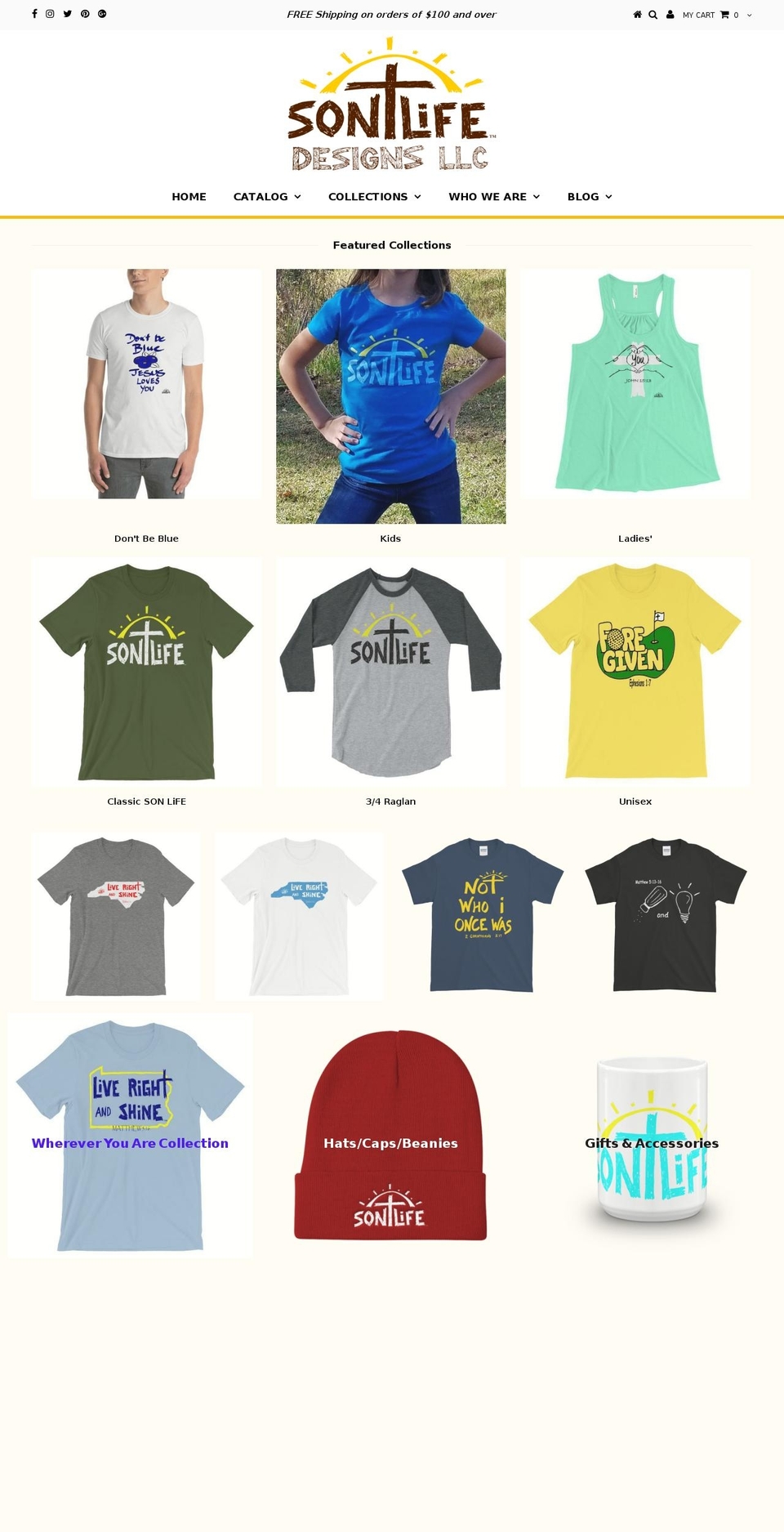 sonlifedesignsllc.com — Shopify storefront screenshot