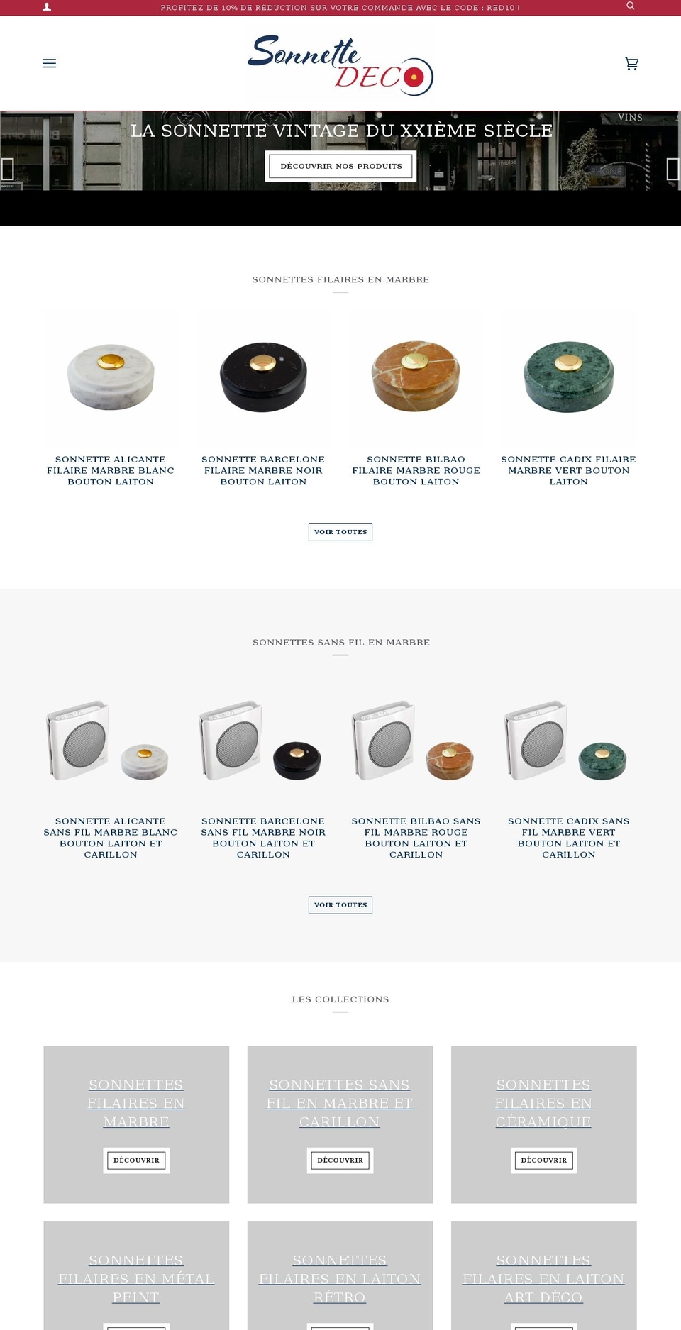 sonnette-deco.com shopify website screenshot
