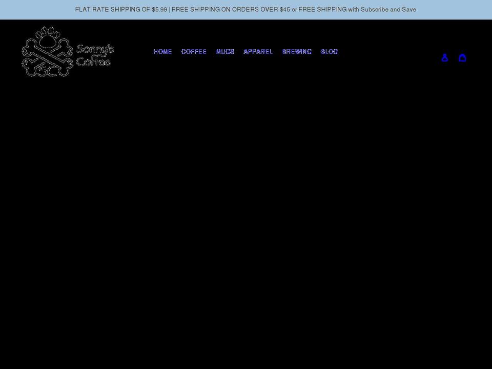 sonnyscoffee.com shopify website screenshot