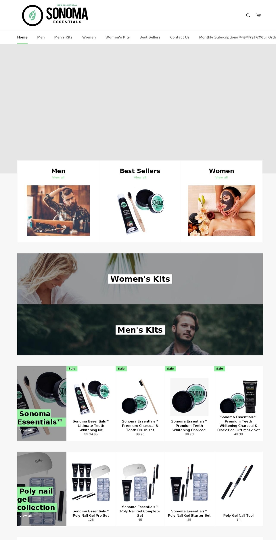 sonomaessentials.co shopify website screenshot