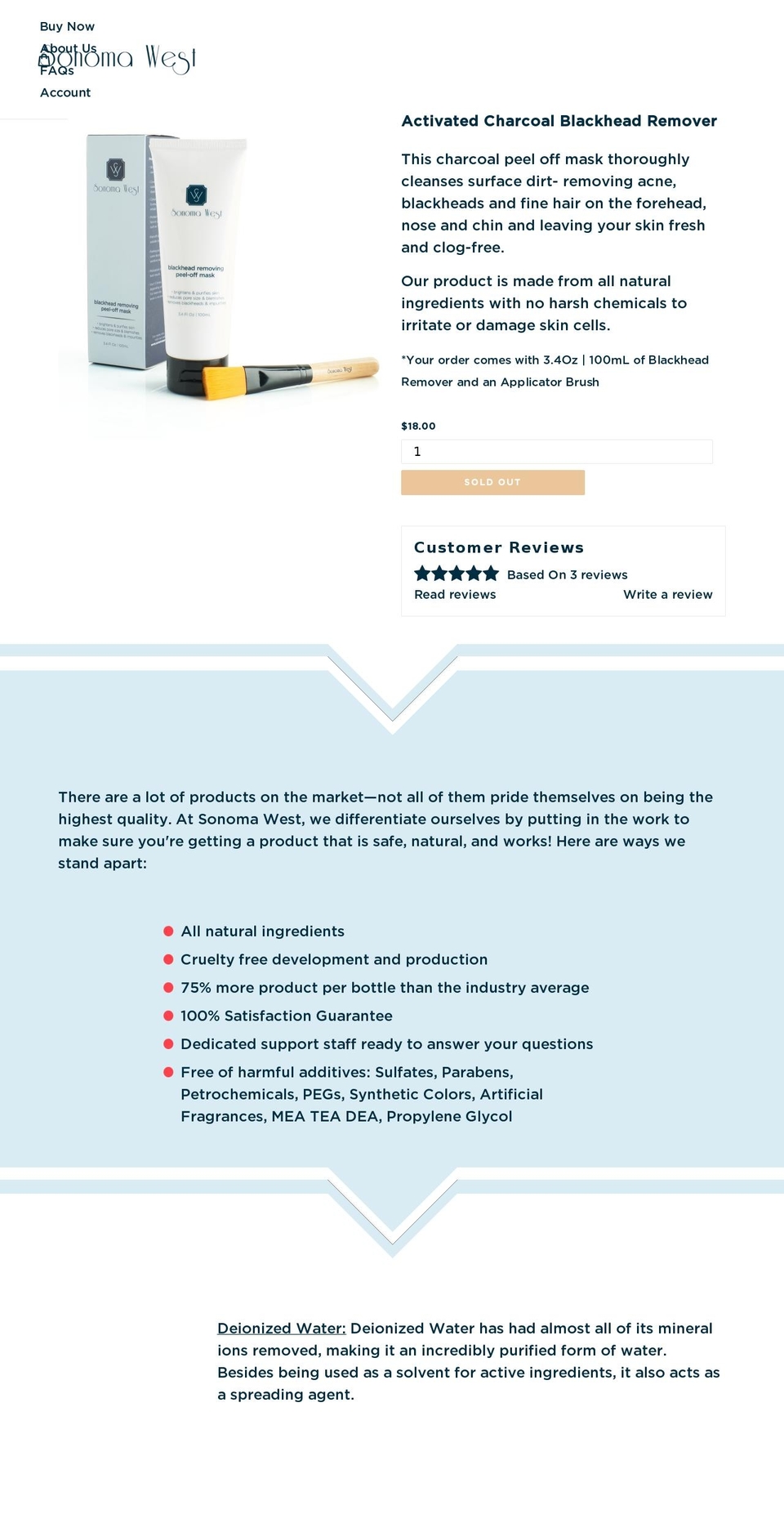 sonomawestcosmetics.com — Shopify storefront screenshot