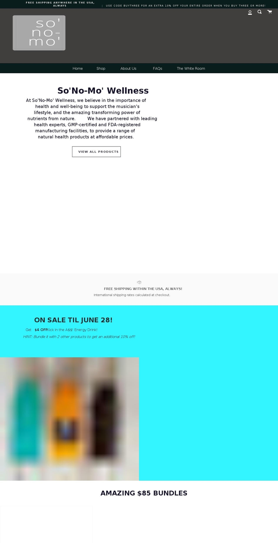 sonomowellness.com shopify website screenshot