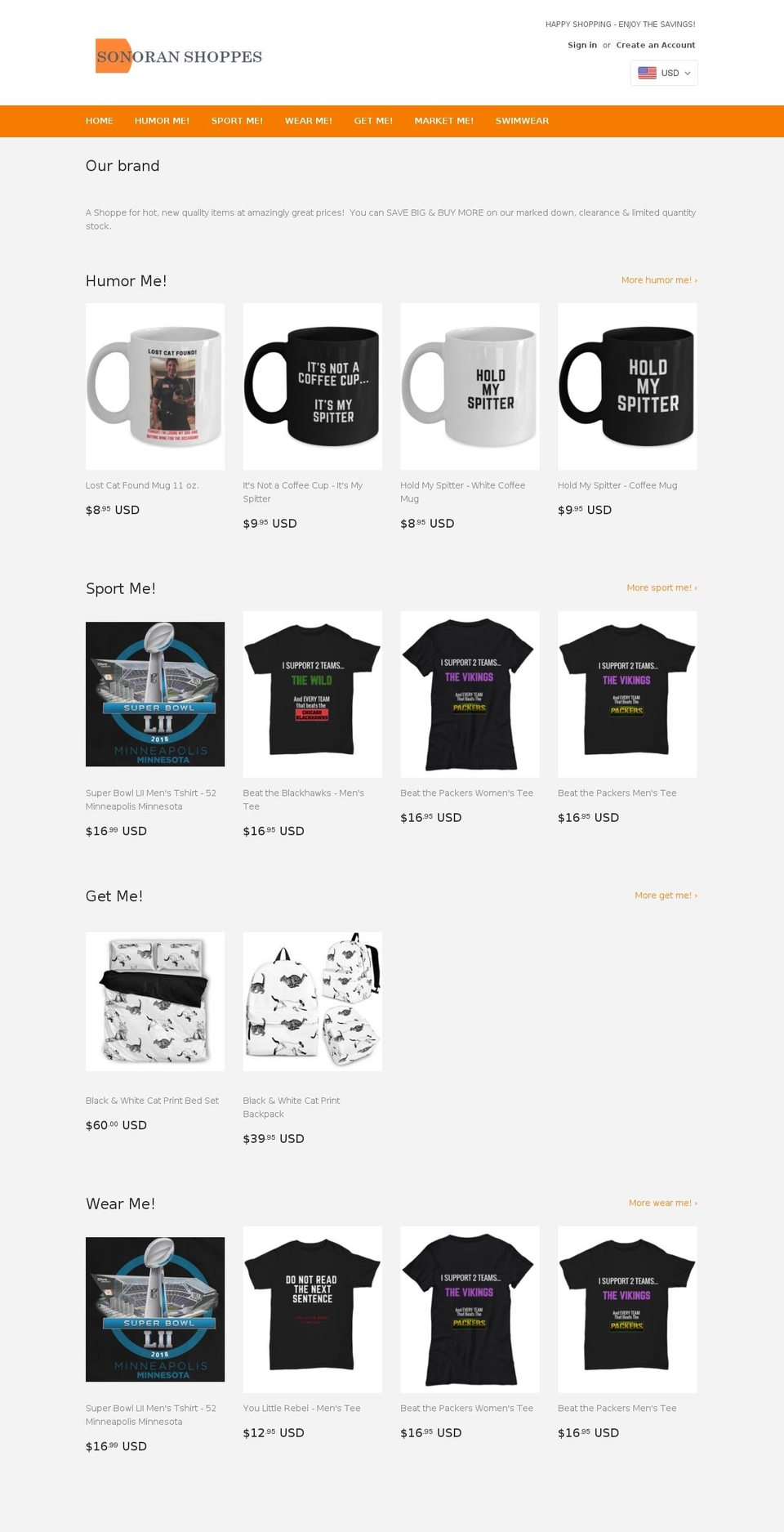 sonoranshoppes.com — Shopify storefront screenshot