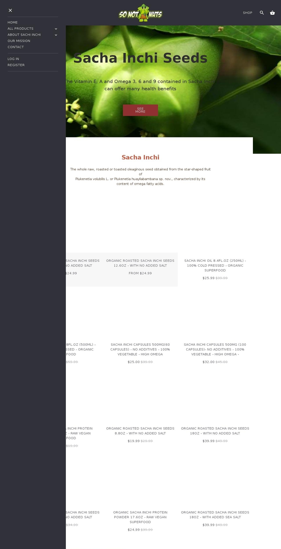 sonotnuts.com — Shopify storefront screenshot