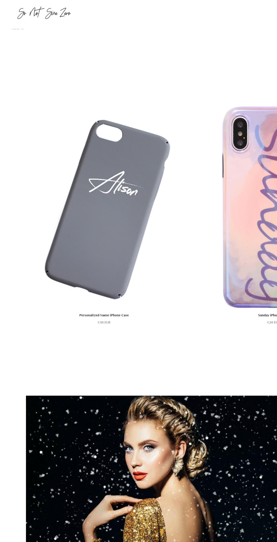 sonotsizezero.com shopify website screenshot