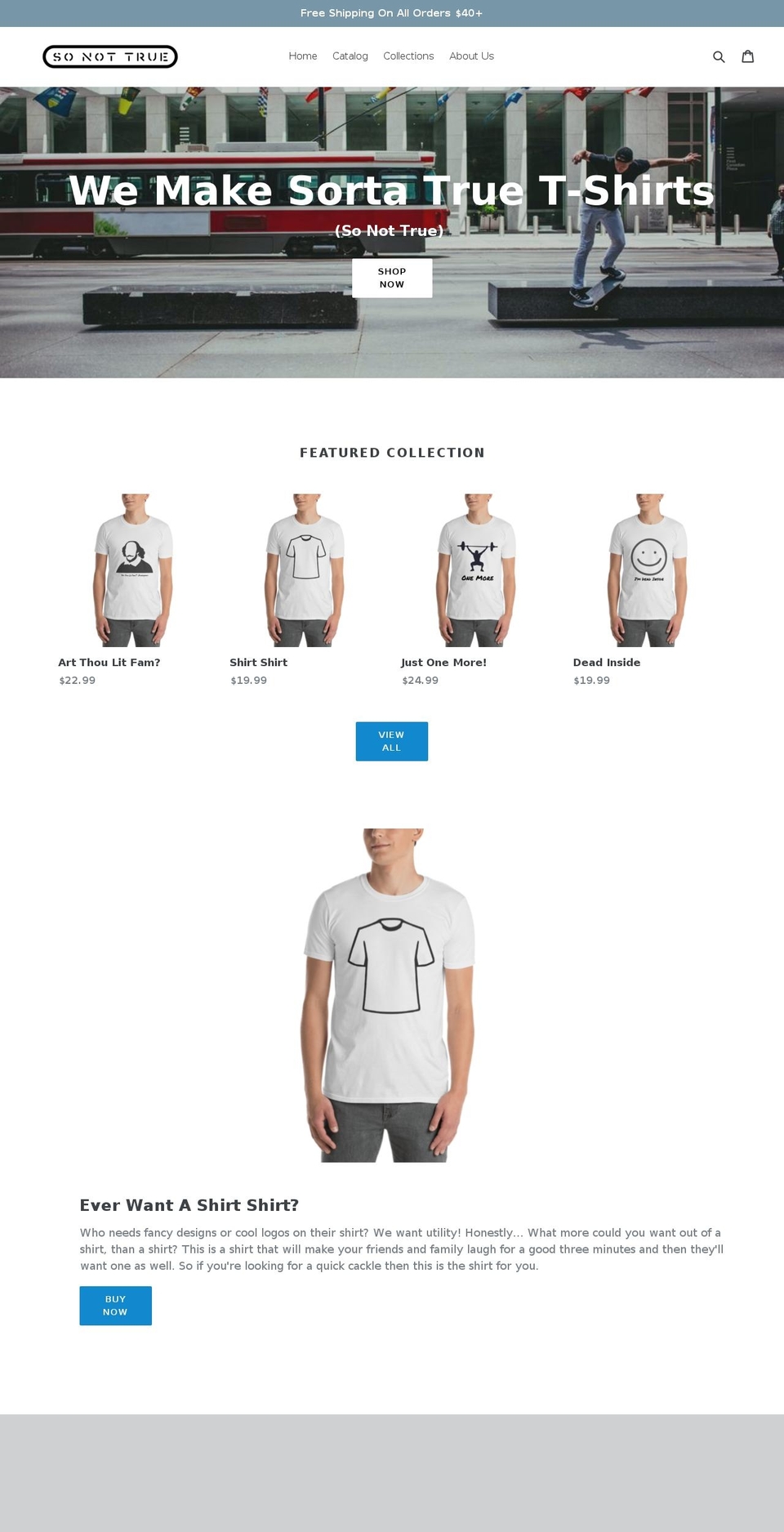 sonottrue.com — Shopify storefront screenshot