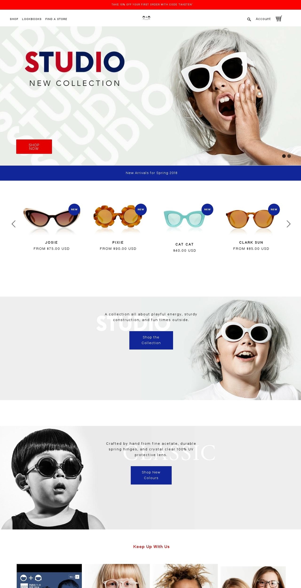 sonsanddaughterseyewear.com — Shopify storefront screenshot