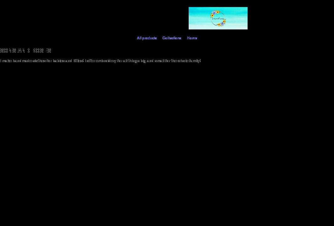 sonsandroses.com shopify website screenshot