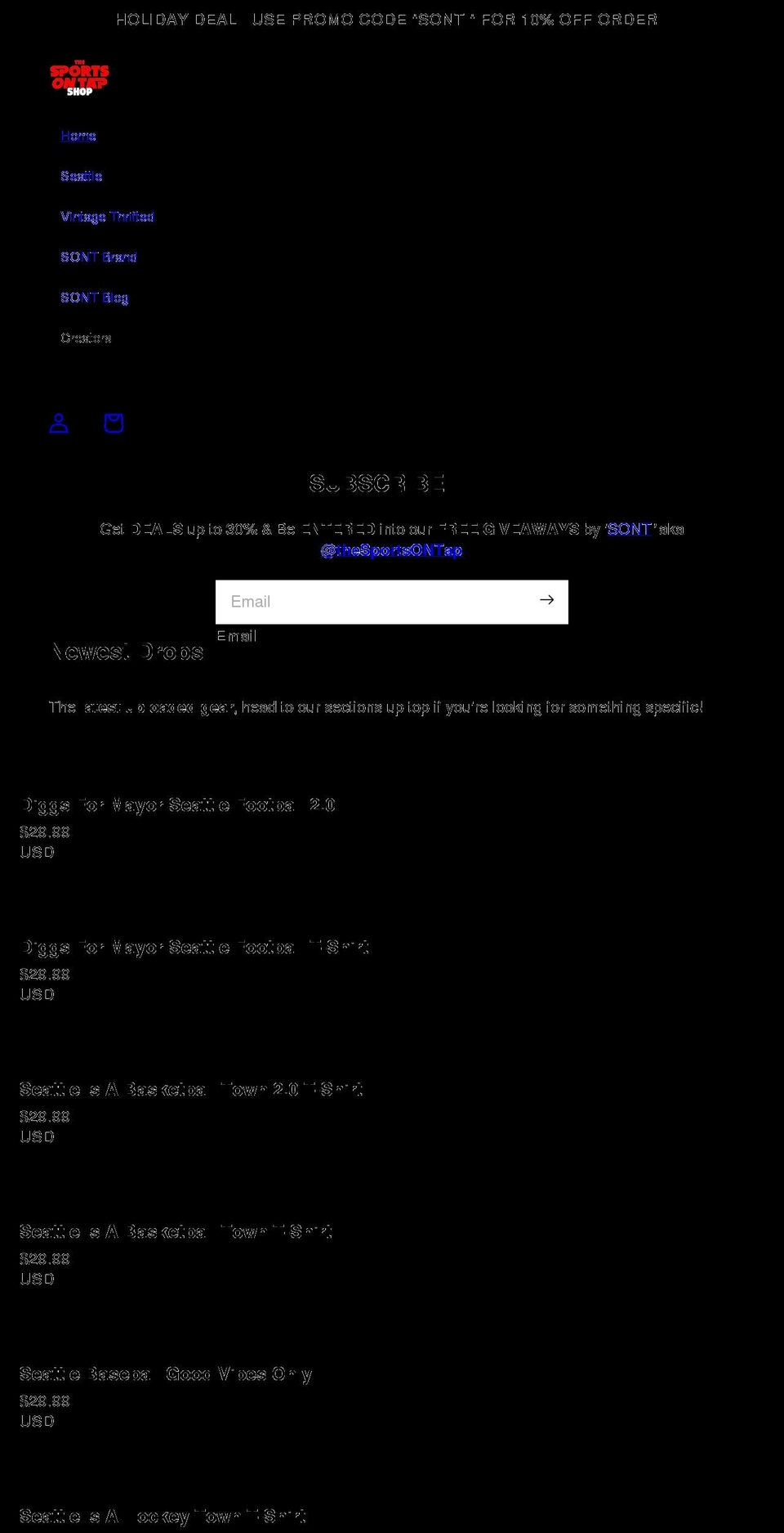 sontshop.com — Shopify storefront screenshot